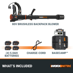 WORX variable air-control nozzle detail illustrating mode switch for volume or speed