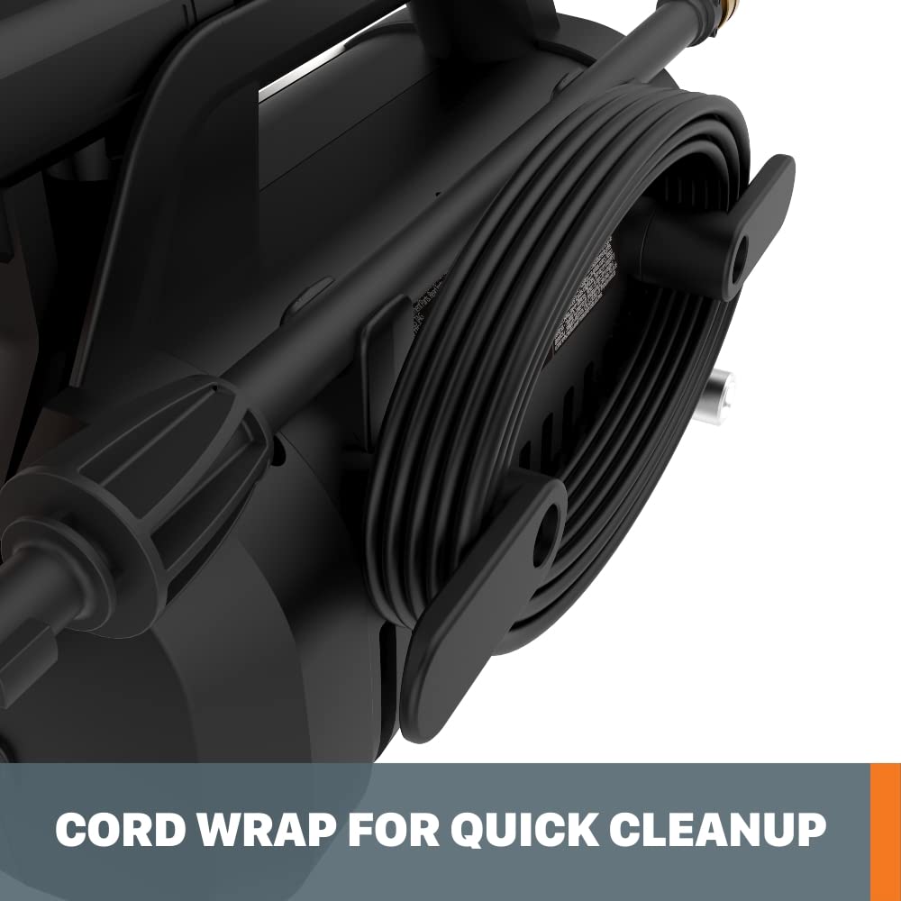 WORX WG602 wand and included turbo and 40° nozzles highlighting quick-connect convenience