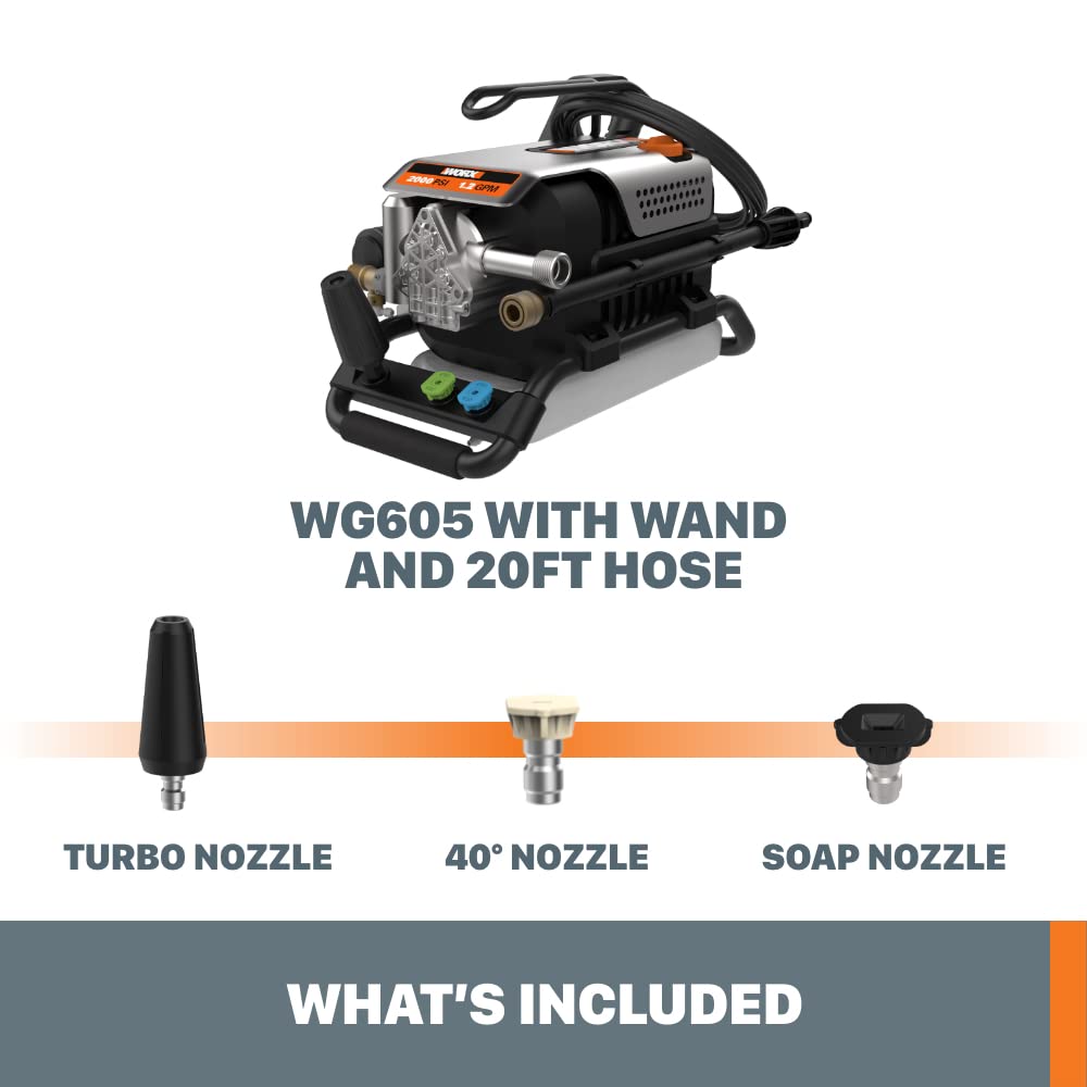 WORX 20ft hose and 1/4 inch quick-connect for fast swaps