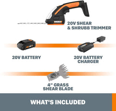 WORX WG801 8" shrub blade shaping hedge for clean results