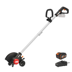 WORX WG898 front view showing compact edger and balanced design for control