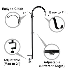 WOSIBO clamp detail closeup showing hand-tightening knob for tool-free secure attachment