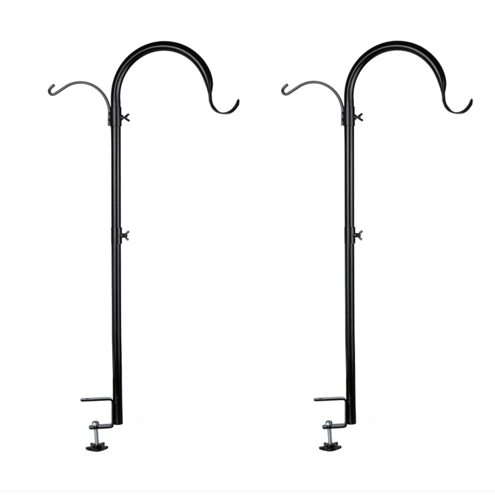 WOSIBO deck hook front view showing three arms and black finish for versatile hanging