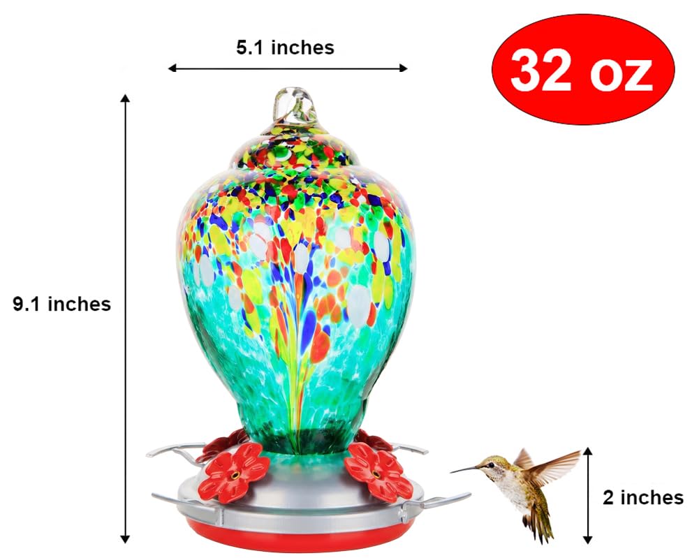 WOSIBO feeder hanging in garden attracting hummingbirds and enhancing patio