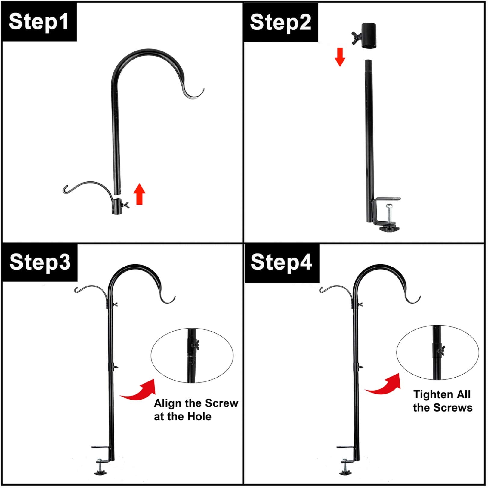 WOSIBO rotating arms angle shot demonstrating 360-degree adjustment for optimal spacing