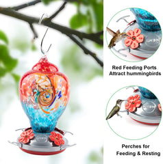 WOSIBO wide-mouth reservoir open top view for easy refill and visible nectar level