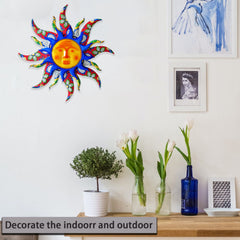 wotieuns sun mounted on porch adding bright outdoor accent benefit