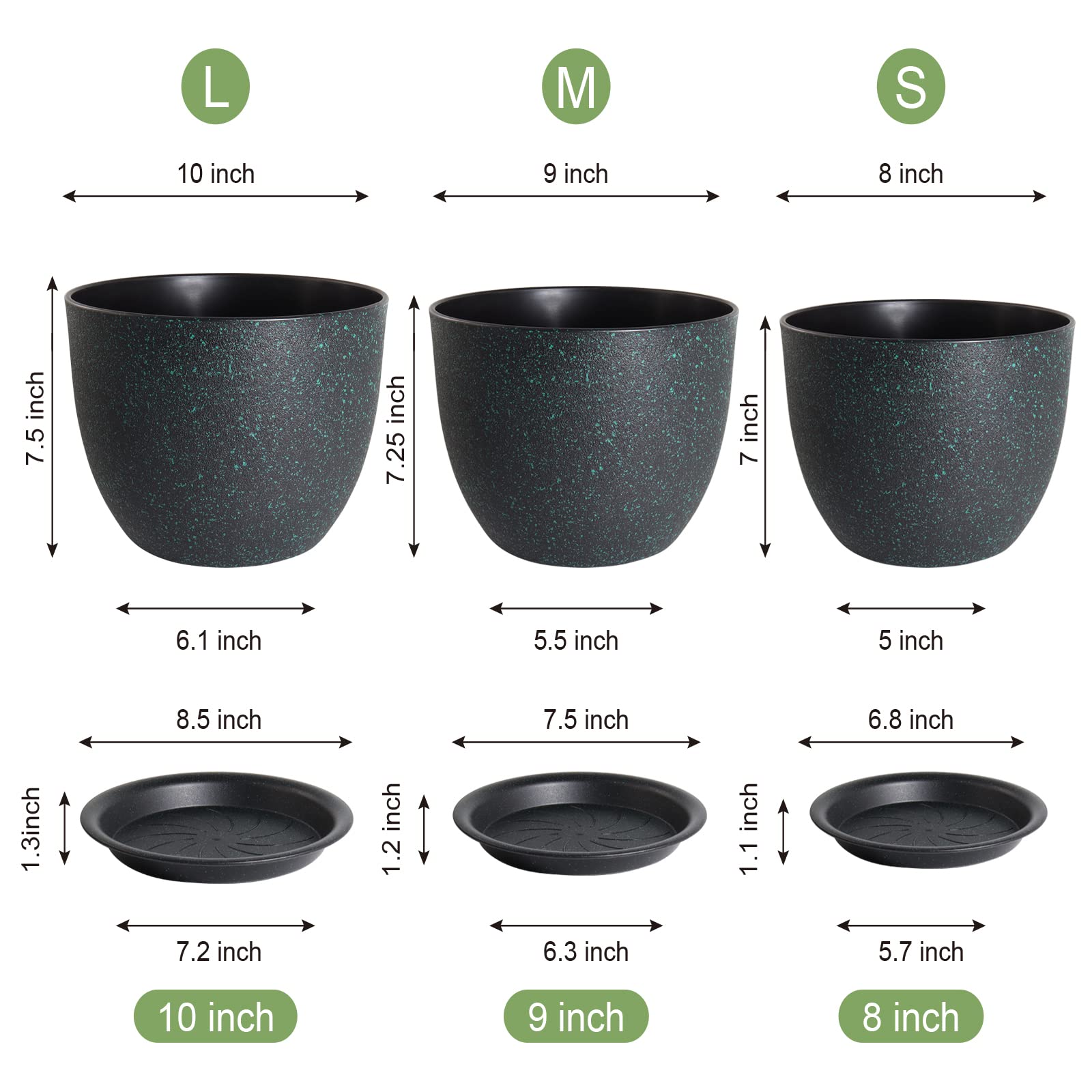 WOUSIWER close-up granite texture highlighting sturdy 4mm plastic finish benefit