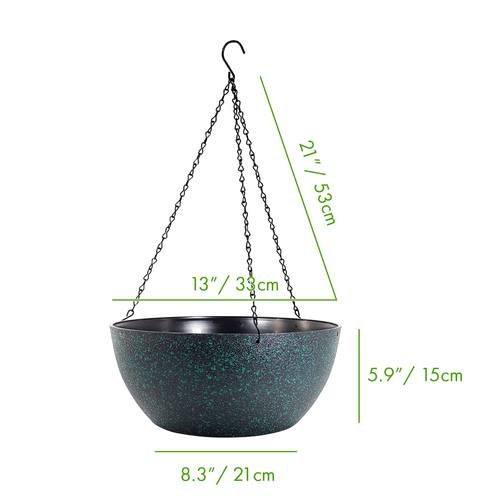 WOUSIWER close-up of black plastic with green speckles highlighting texture and finish