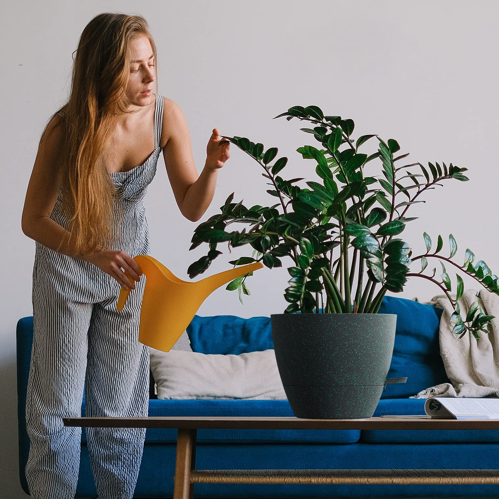 WOUSIWER detachable saucer catching overflow to protect floors benefit