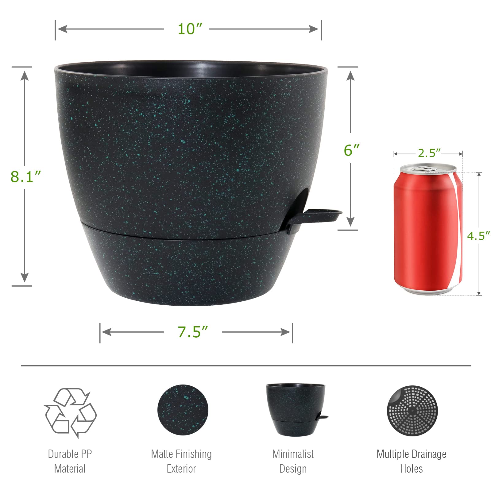 WOUSIWER planters on shelf in living room showing decorative and practical benefit