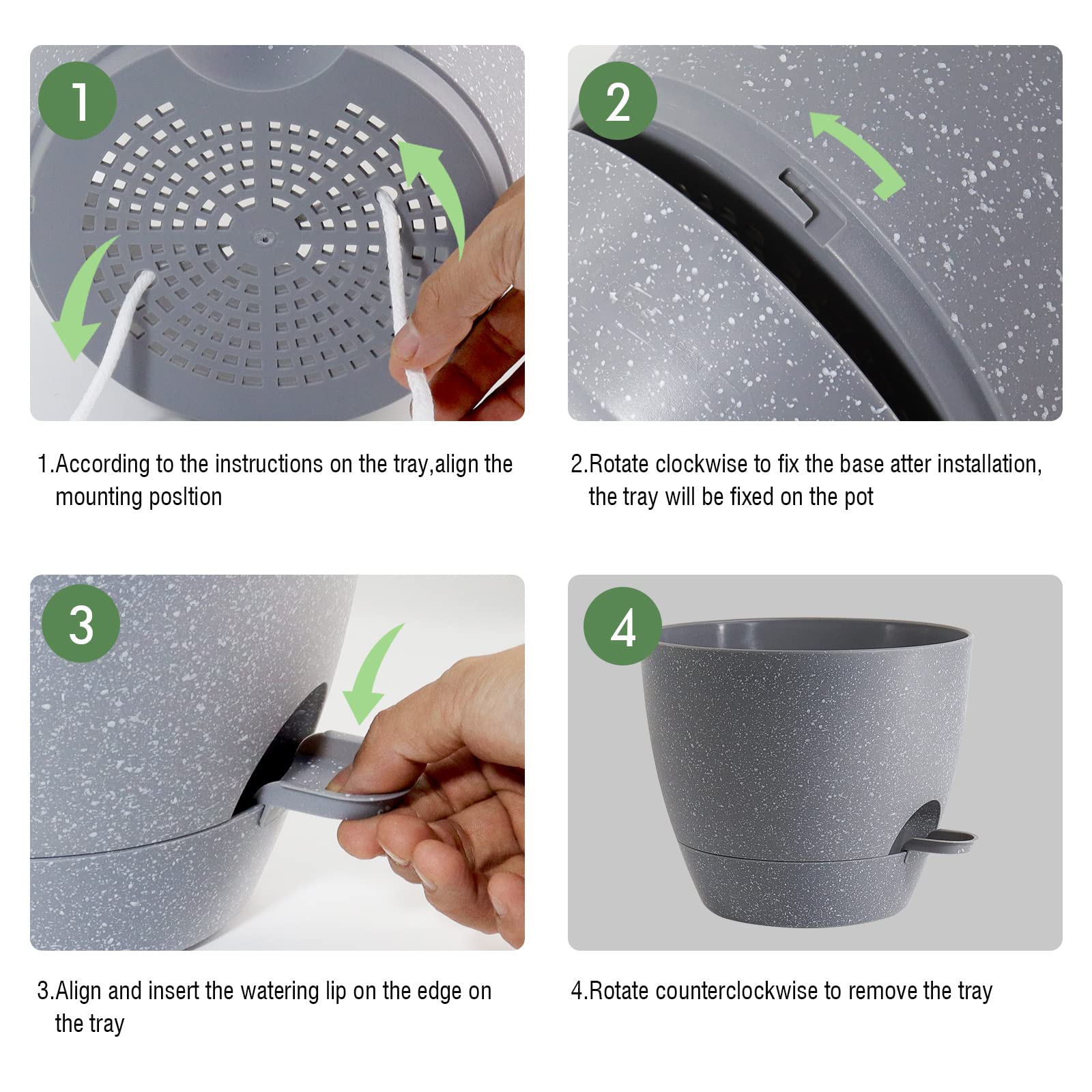 WOUSIWER repotting action with plant in pot illustrating easy transplanting