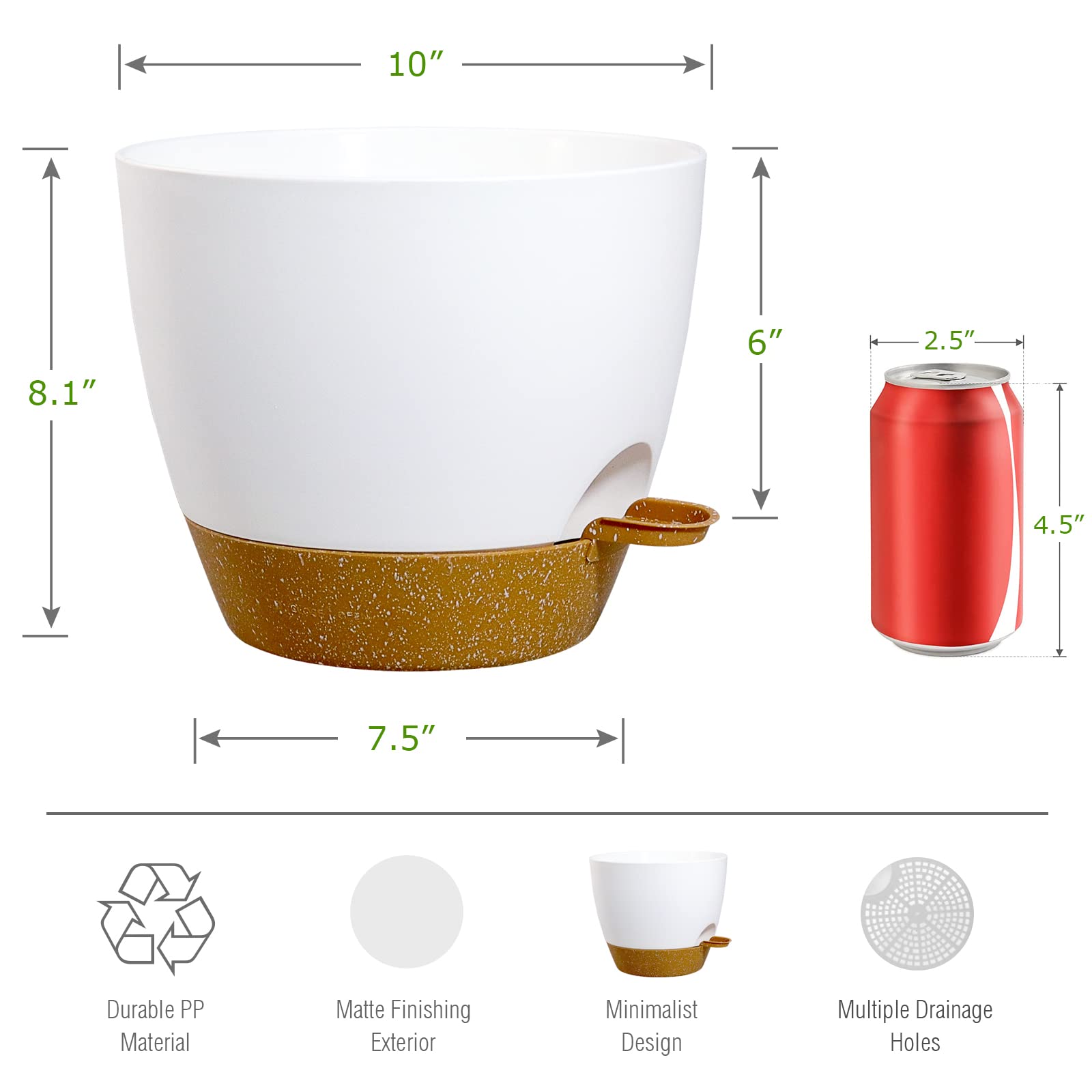 WOUSIWER hand holding pot to show 10-inch scale and lightweight handling