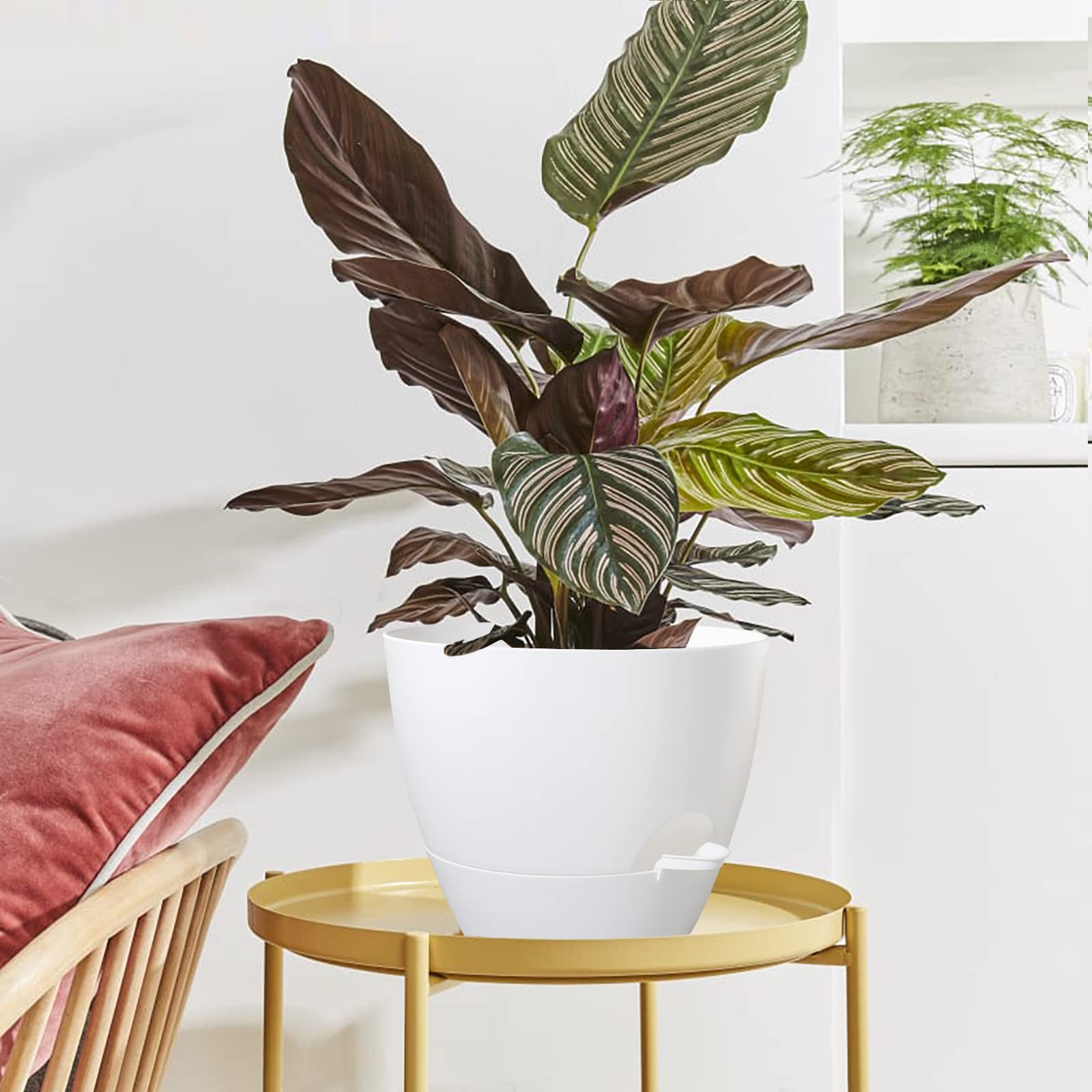WOUSIWER 10-inch pot next to hand illustrating lightweight handling benefit