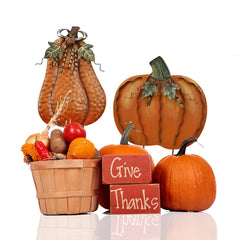 wovorins pumpkin stake inserted in planter demonstrating stable display