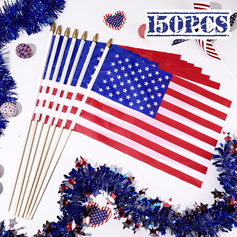WovWeave flag held in hand showing 12x18 scale and easy waving benefit