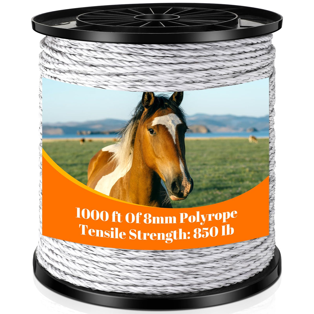Wowangce front view of 1000ft roll showing label and length benefit