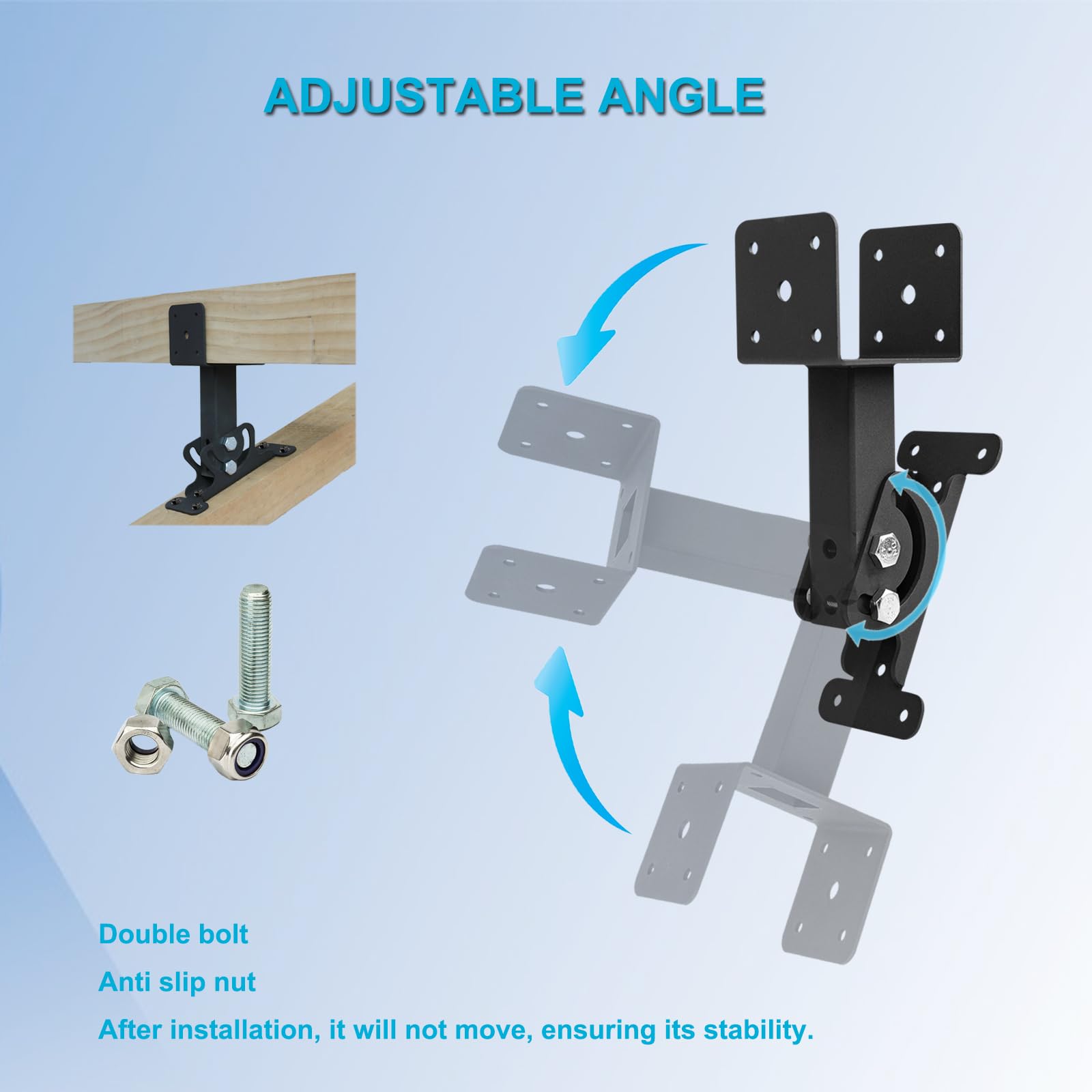 Wpbhk detail of adjustable angle pivot showing flexible roof slope fitting advantage