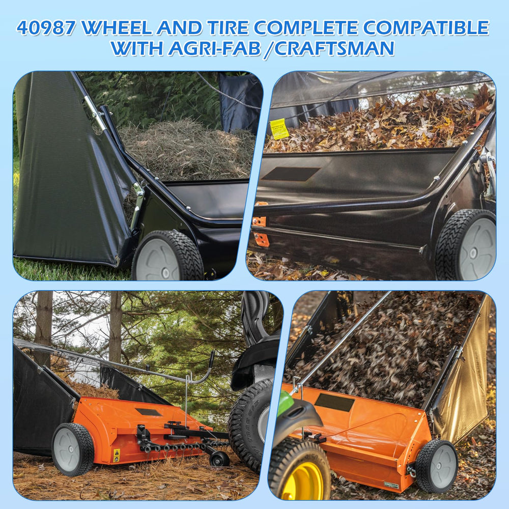 WPL sweeper in yard showing improved rolling and cleaner lawn