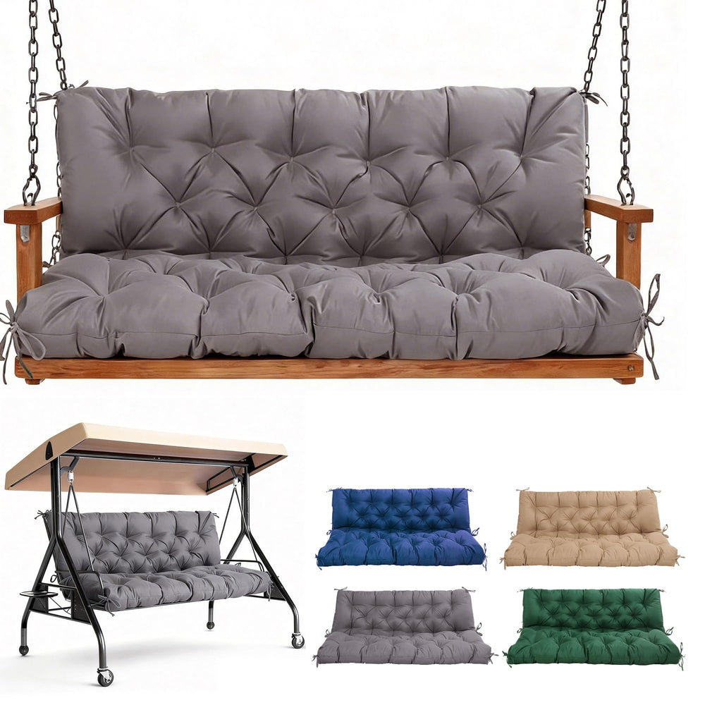 WQlittuK front view of 60-inch porch swing cushion showing neat fit and comfort