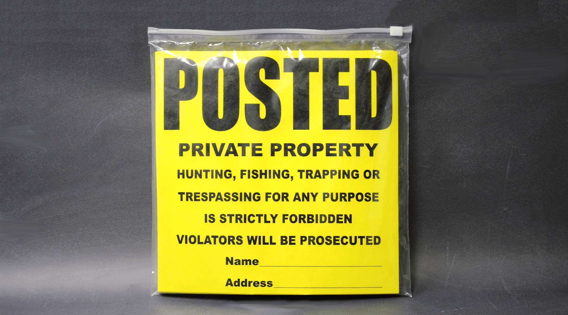 WristCo stacked pack of 50 signs indicating cost‑effective bulk supply