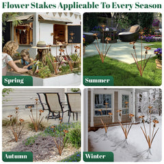 WSgift calla lily in planter setting enhancing patio with sculptural bronze accents