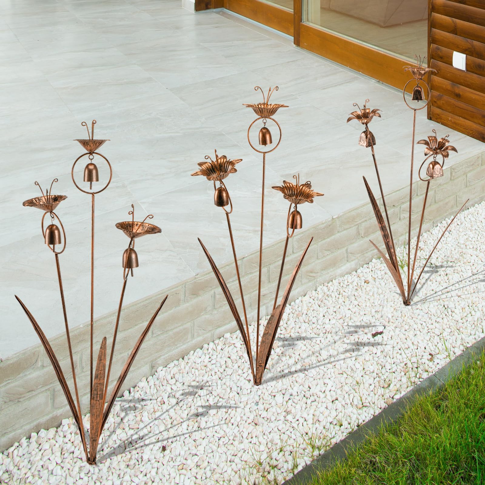 WSgift lawn lifestyle scene showing multiple lilies adding year-round garden charm