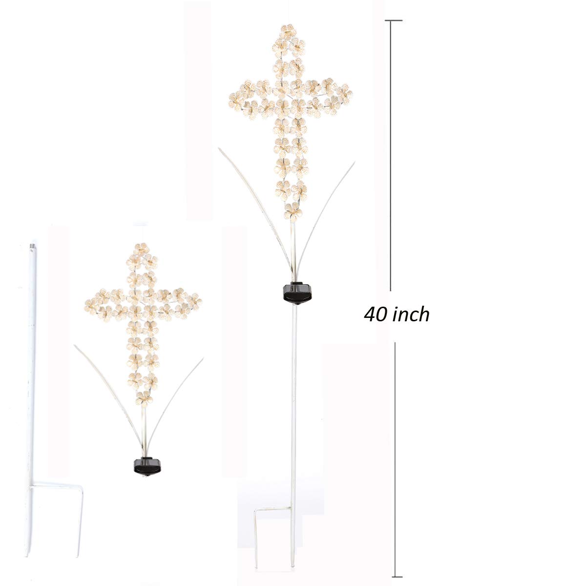 WSgift stake next to ruler scale comparison showing 10 by 40 inch size benefit