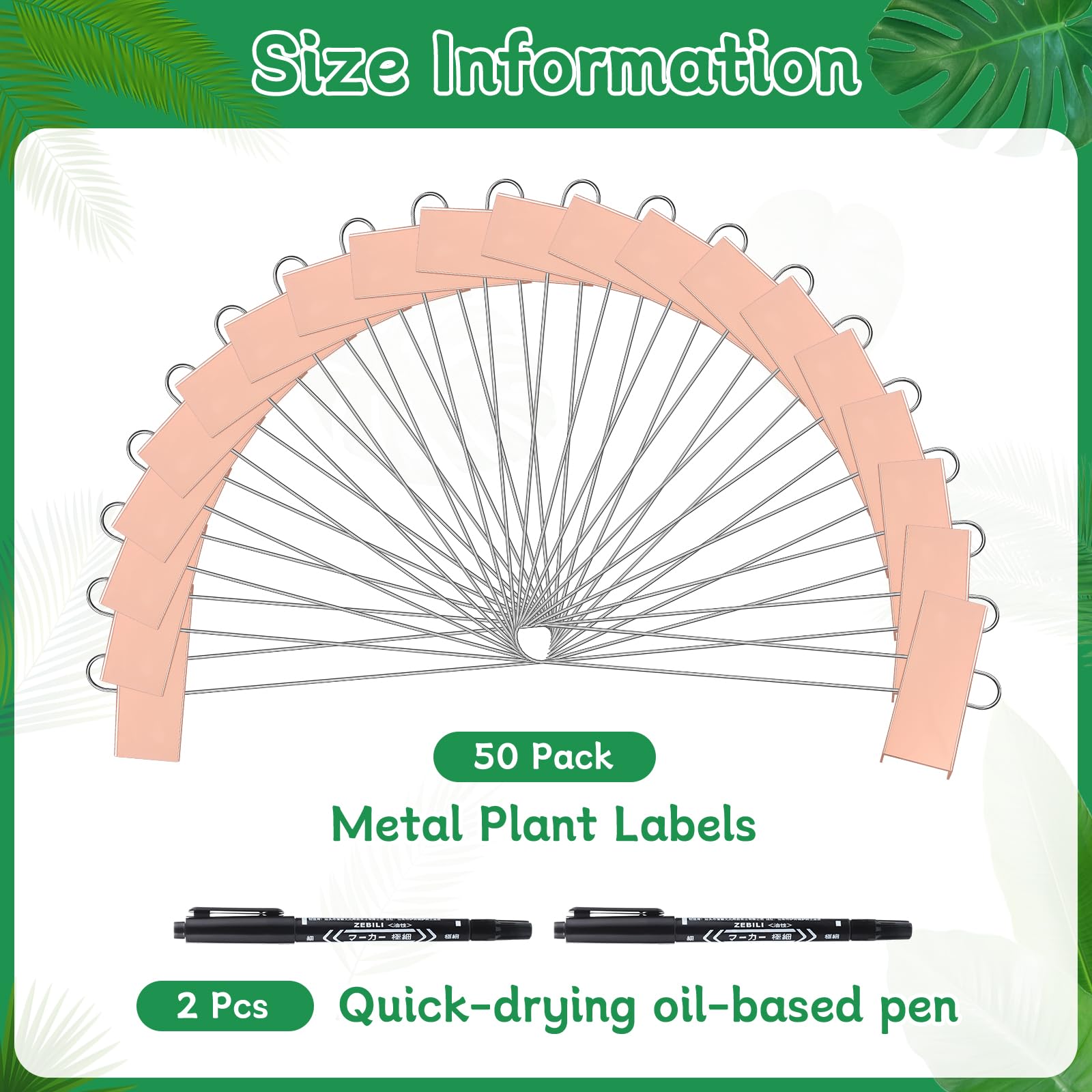 WSICSE metal stake pushed into soil demonstrating upright visibility above plants
