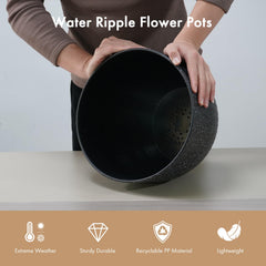WSMKSZ pot styled in living room showing decorative uplift for interior plants