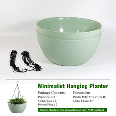 WSMKSZ planter hung on porch with plant illustrating space-saving benefit