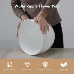 WSMKSZ image of drainage holes and matching saucer protecting surfaces from runoff