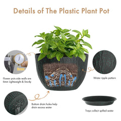 WSMKSZ side view showing drainage holes and sturdy walls for healthier roots