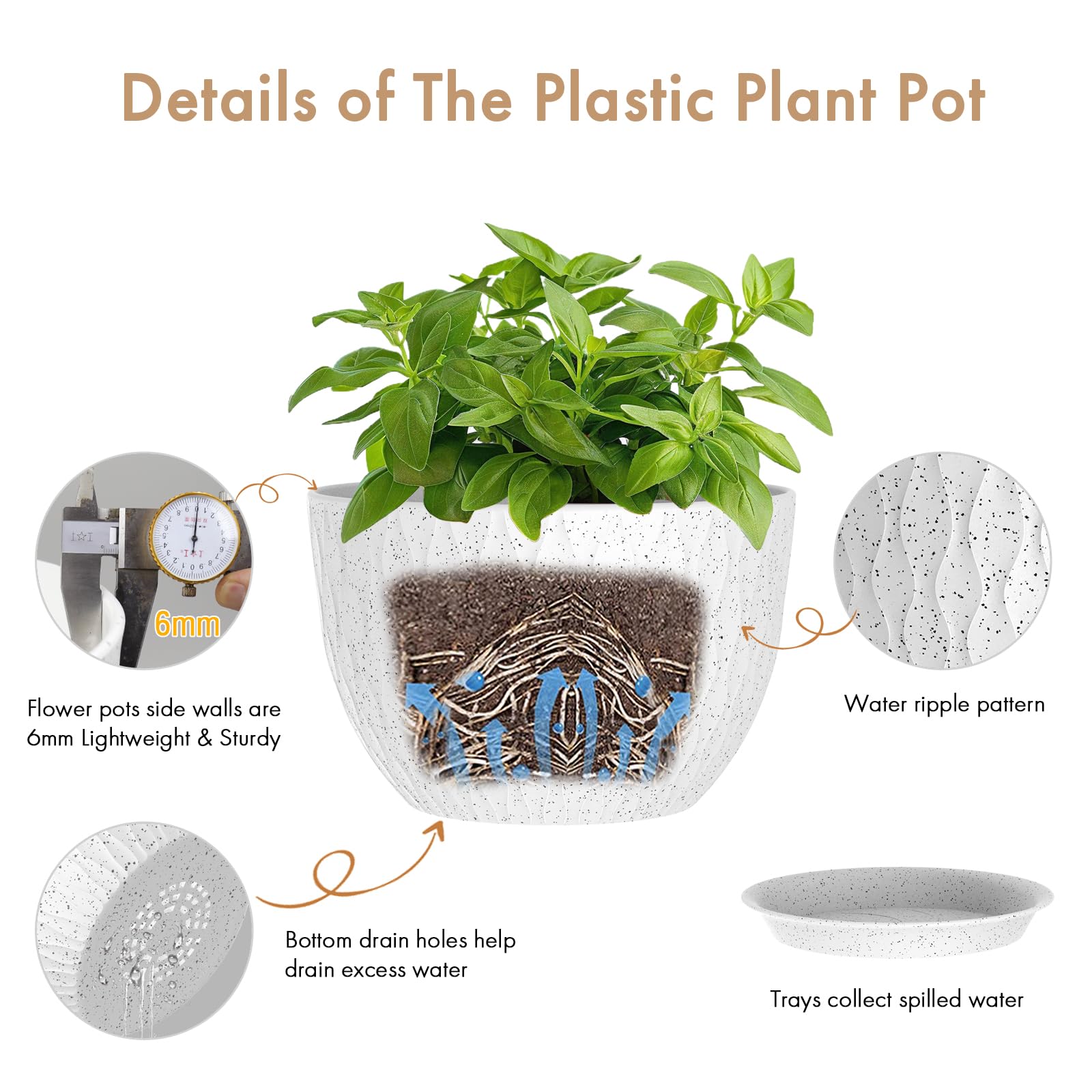WSMKSZ planter in living room with plant showing style and indoor placement benefit