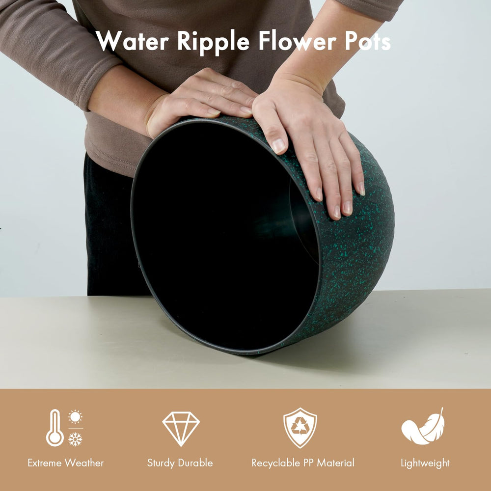 WSMKSZ pot with saucer collecting overflow keeping surfaces dry and tidy
