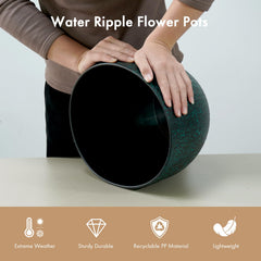 WSMKSZ pot with saucer collecting overflow keeping surfaces dry and tidy