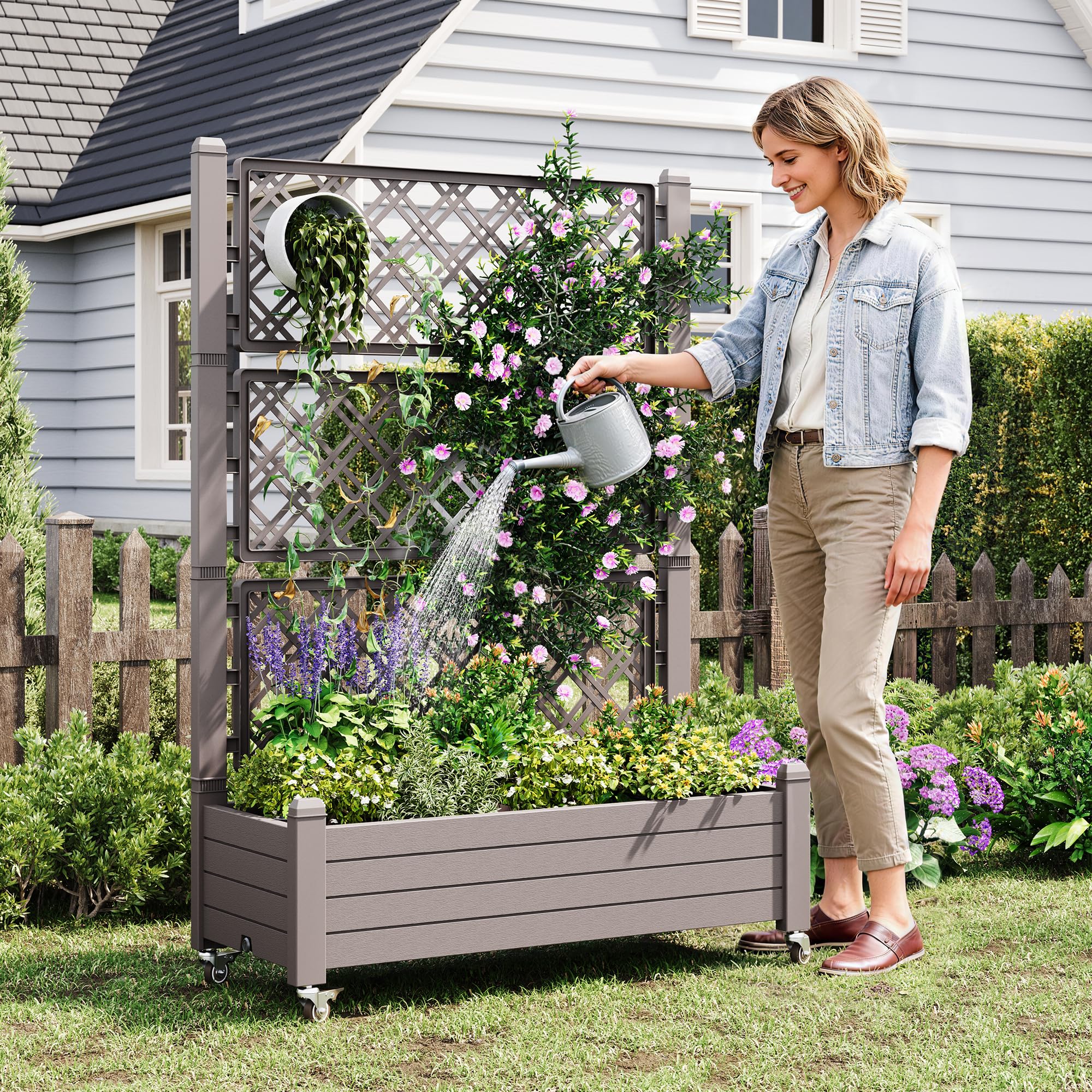 WTFGO lifestyle balcony garden display showing aesthetic vertical planting benefit