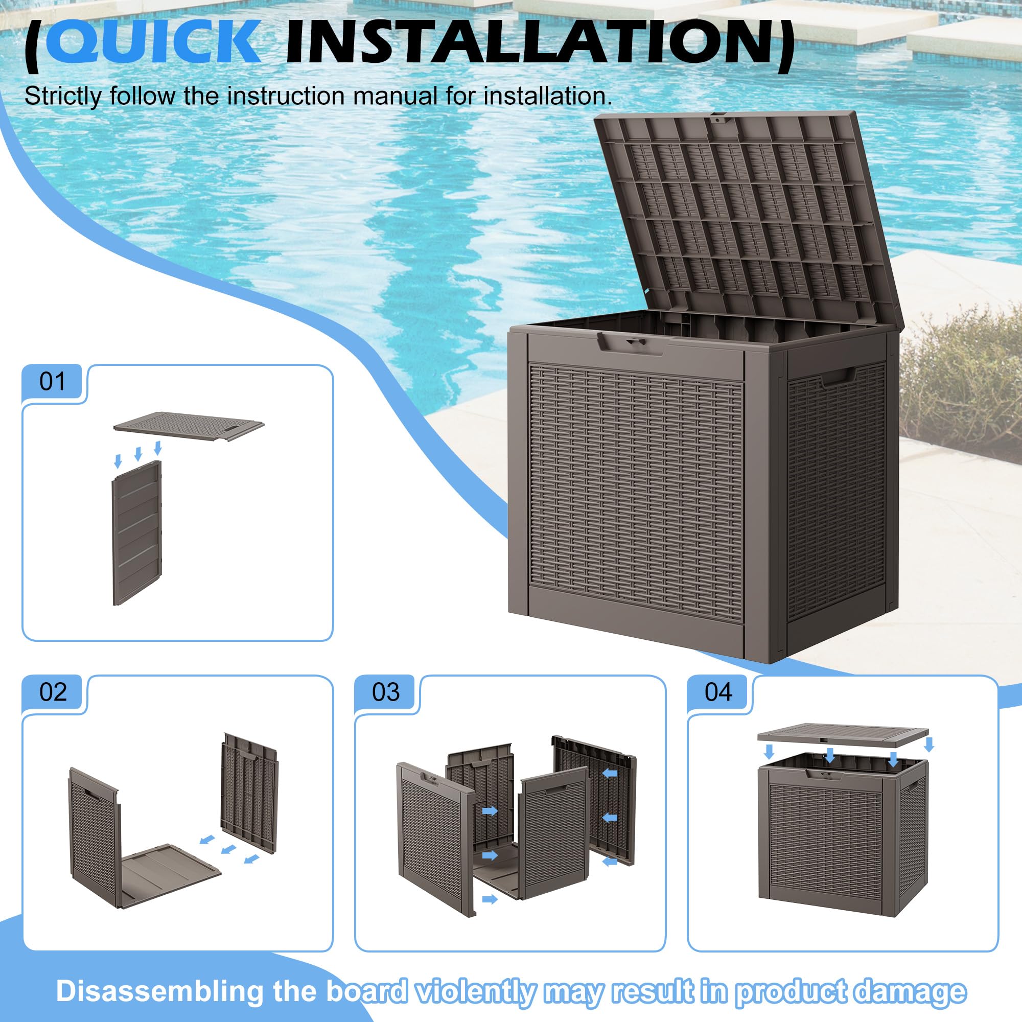 WTFGO on patio with furniture showing aesthetic fit and practical use