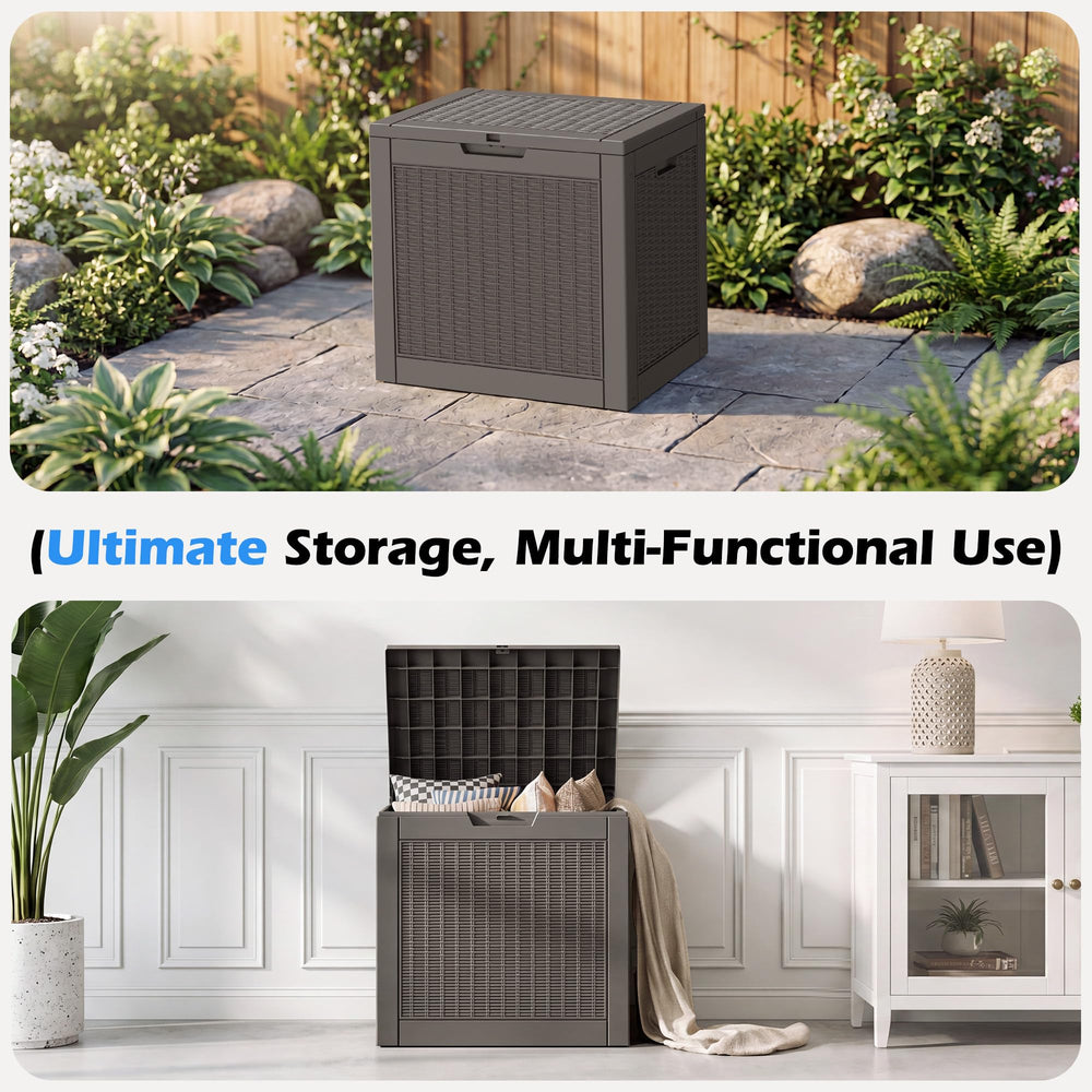 WTFGO scale comparison with cushions inside displaying true 31 gallon capacity