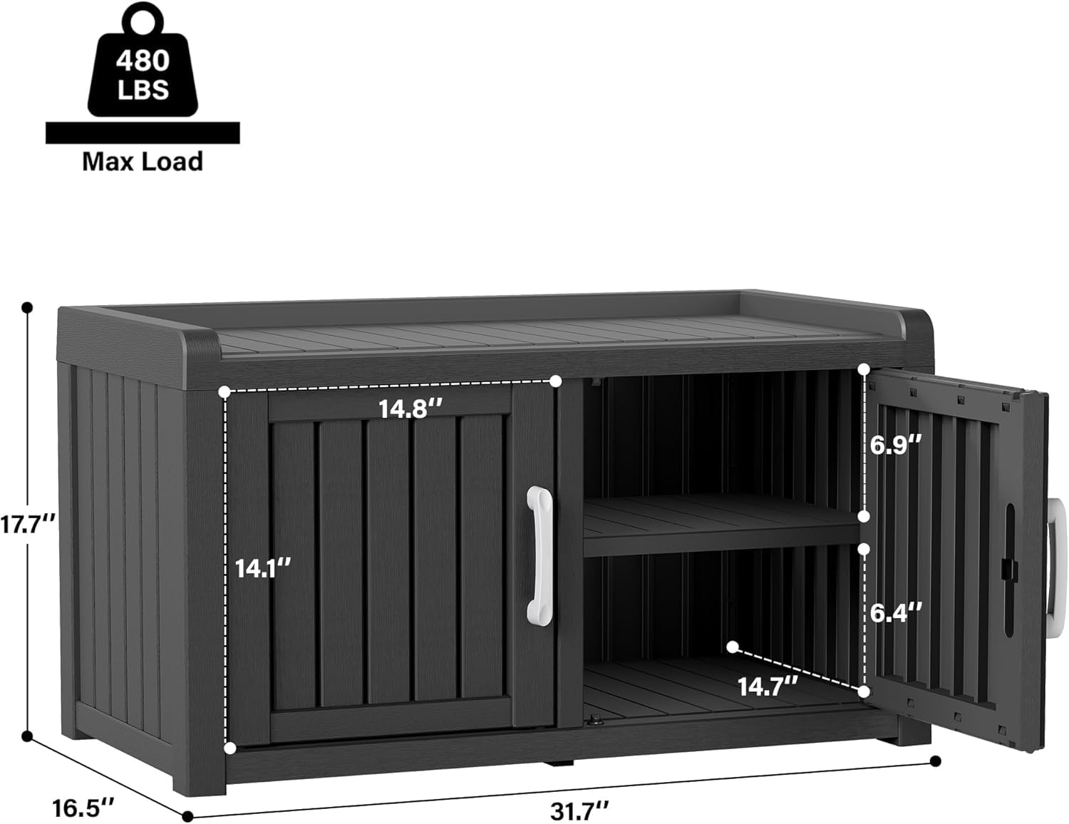 WTFGO size comparison with shoes showing capacity for multiple pairs and space-saving benefit