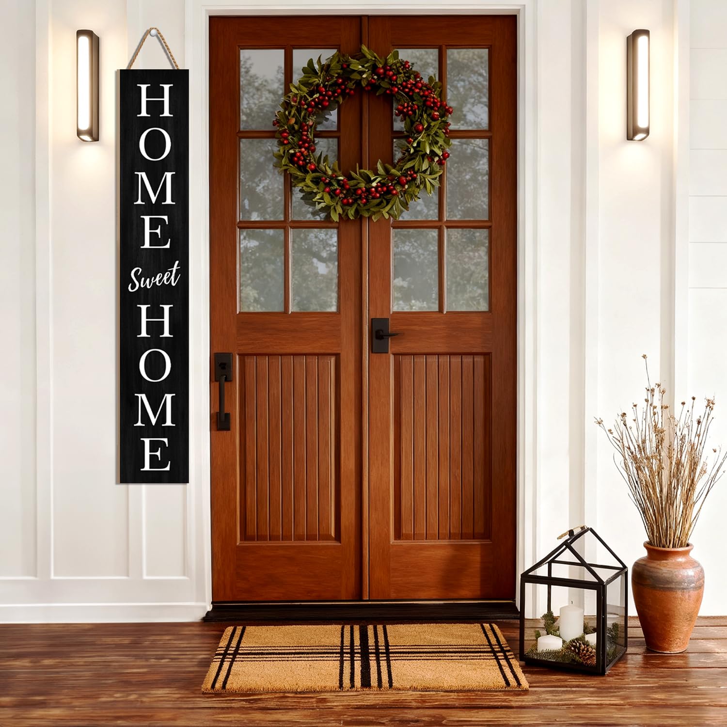 WUAHON lifestyle porch display with sign and plants enhances curb charm