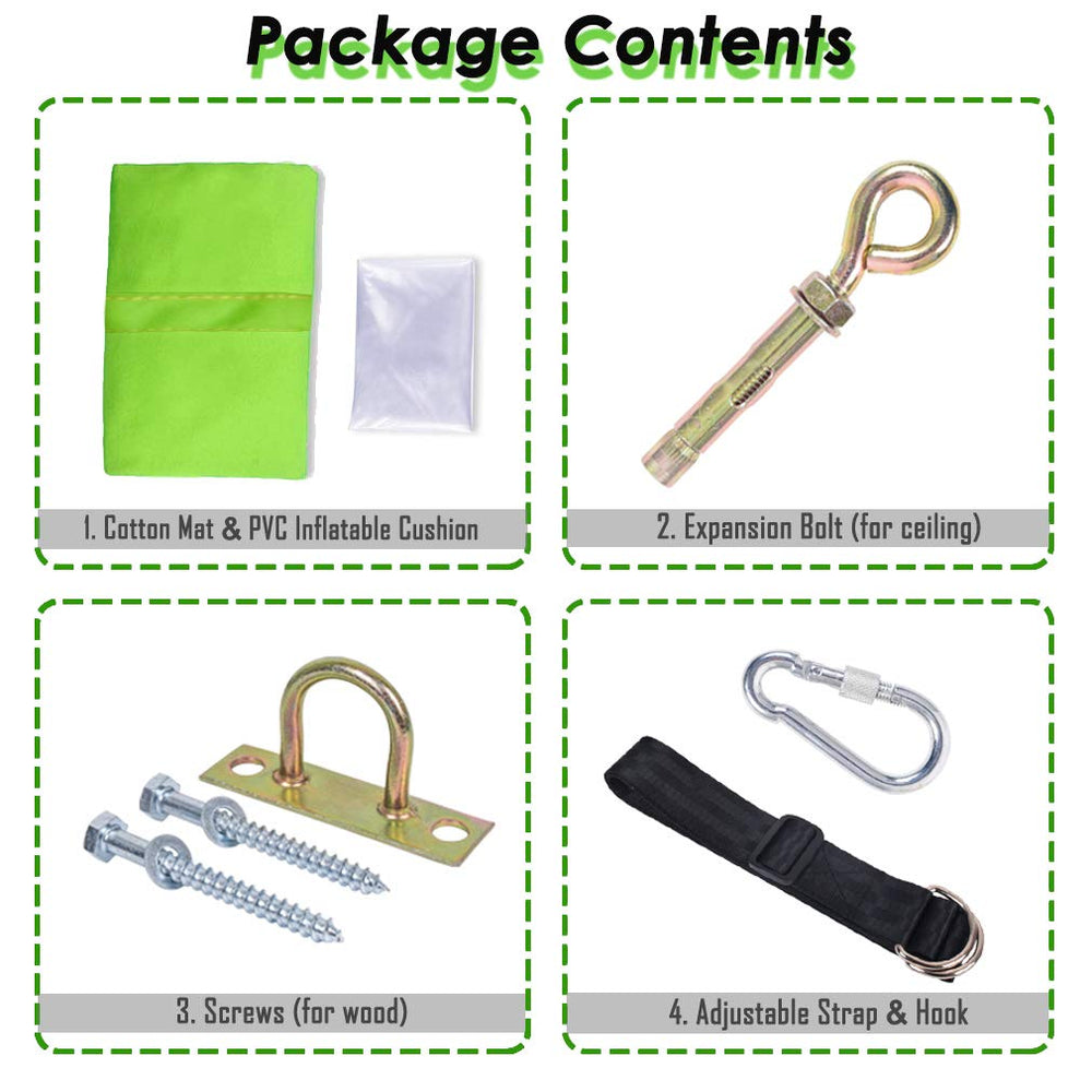 WUBOTIYU folded swing and strap stored compactly to save room when unused
