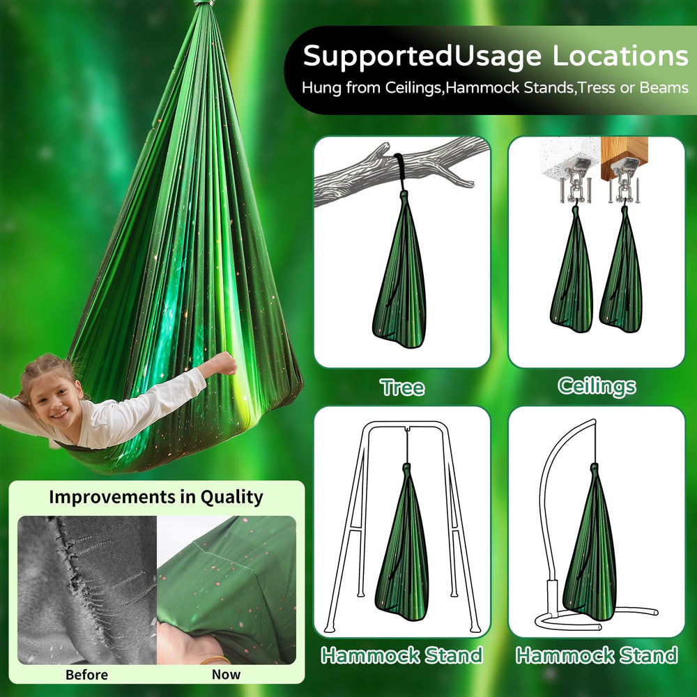 WUBOTIYU detailed 360° swivel hanger kit showing secure hardware and versatile mounting
