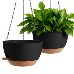 WUCEIAUU front view of hanging planter set showing modern silhouette and curb appeal