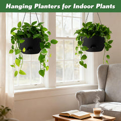 WUCEIAUU planter hanging in use with trailing plants, saving watering time