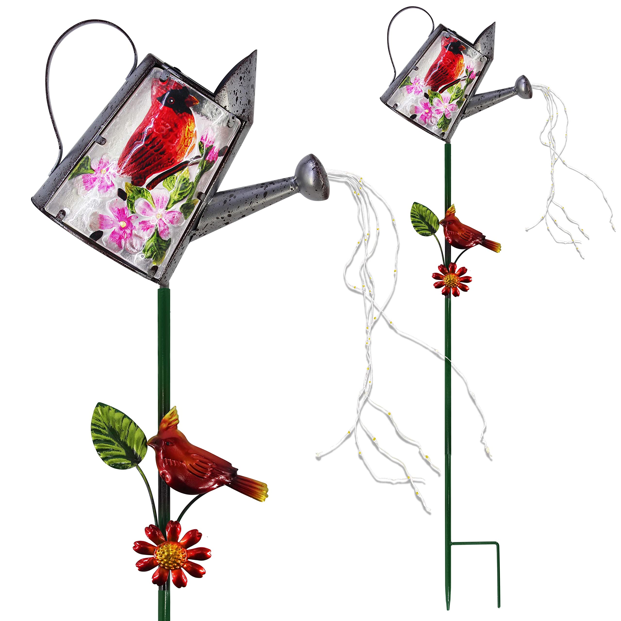 WUFEILY front view watering can stake showing design and instant curb appeal