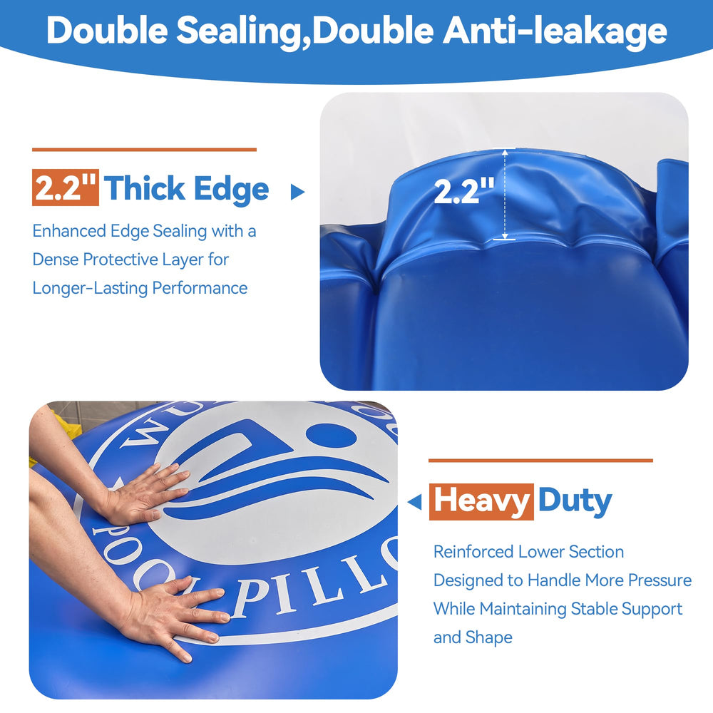 WUHUWOO scale comparison showing pillow next to a 5ft marker, clarifies proper sizing