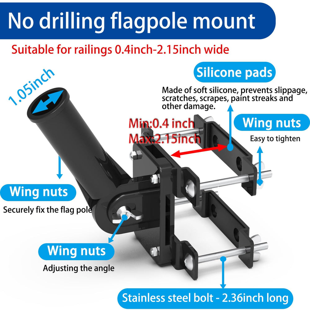 wuutyty angle adjustment mechanism for flexible flag display