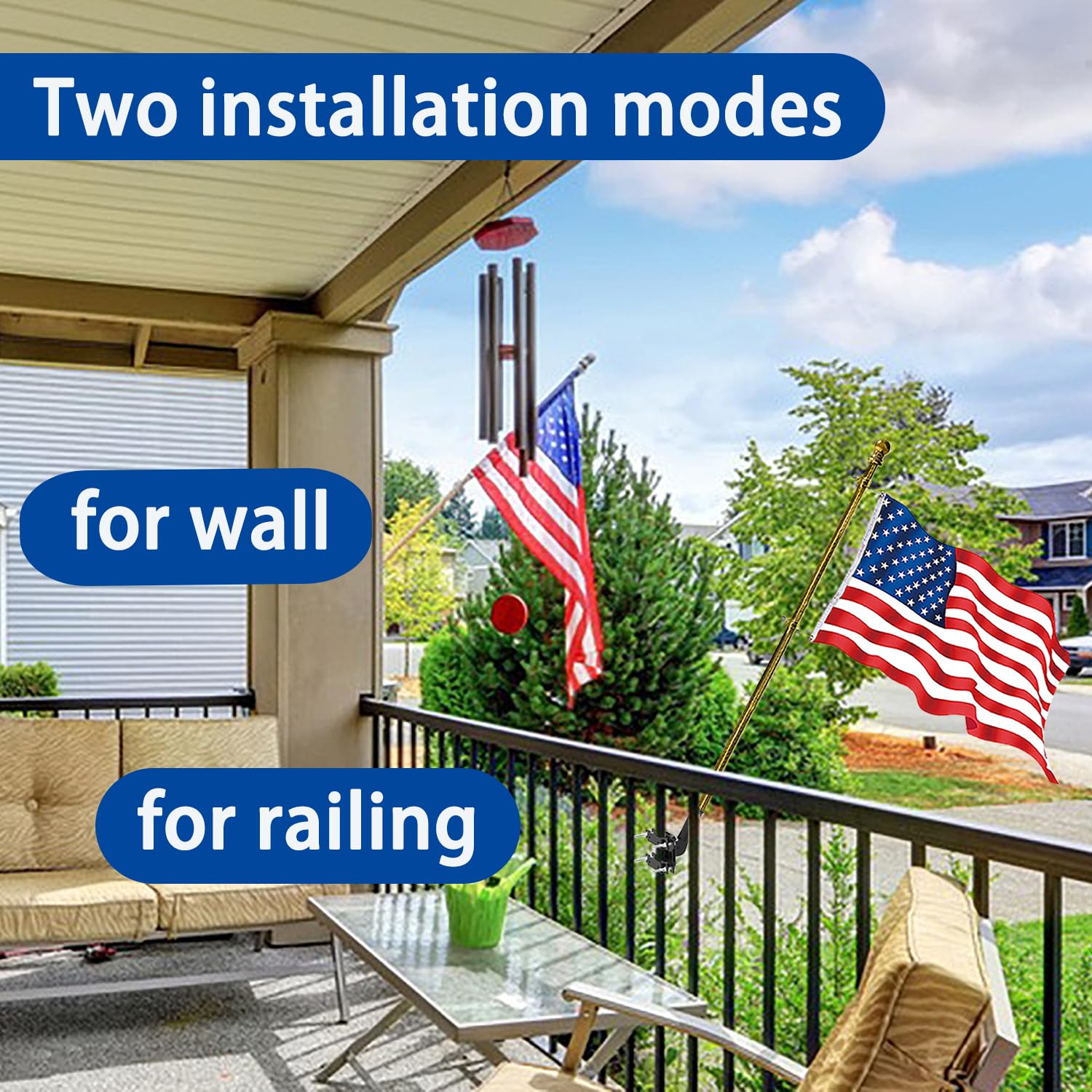 wuutyty mounted on round balcony rail secure fit and stability
