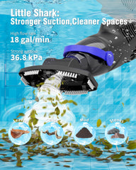 wuwo Little Shark brush head closeup removing stuck debris for efficient scrubbing